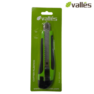 CUTTER PLASTICO HOJA 18MM + 2 CUCHILLAS DE RECAMBIO