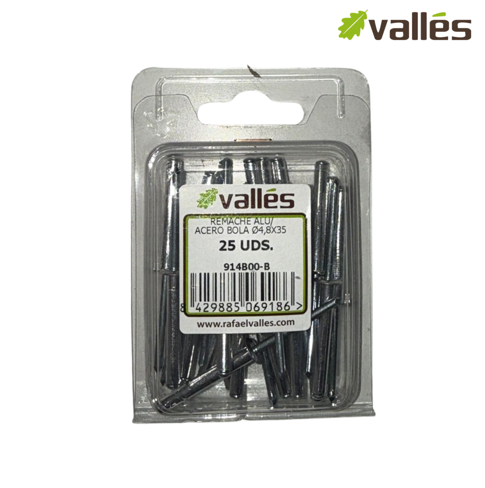 Remache Alu/Acero bola diam 4.8X35 BLISTER 25ud - Imagen 2