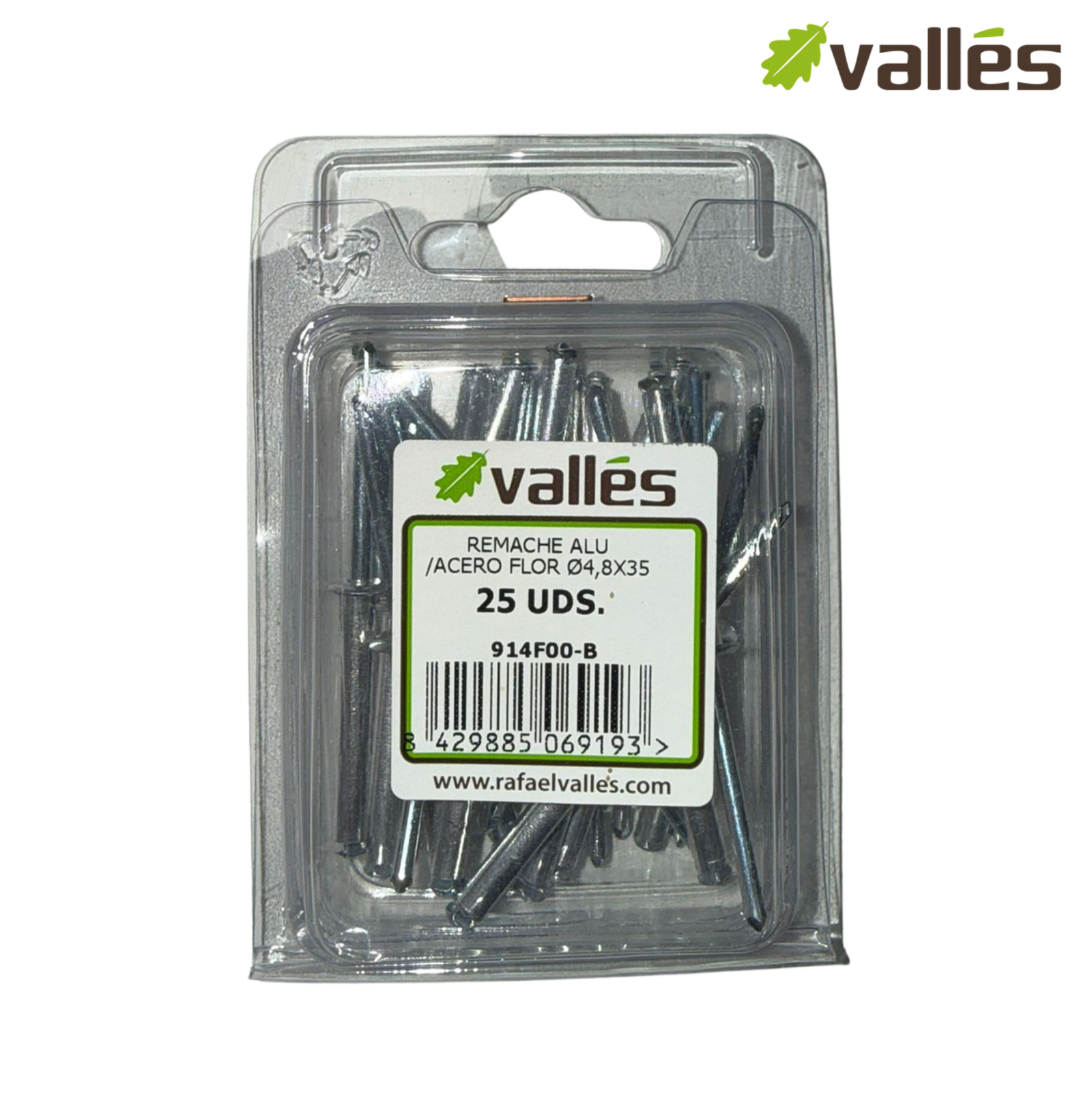 Remache Alu/Acero Flor diam 4.8X35 BLISTER 25ud - Imagen 2