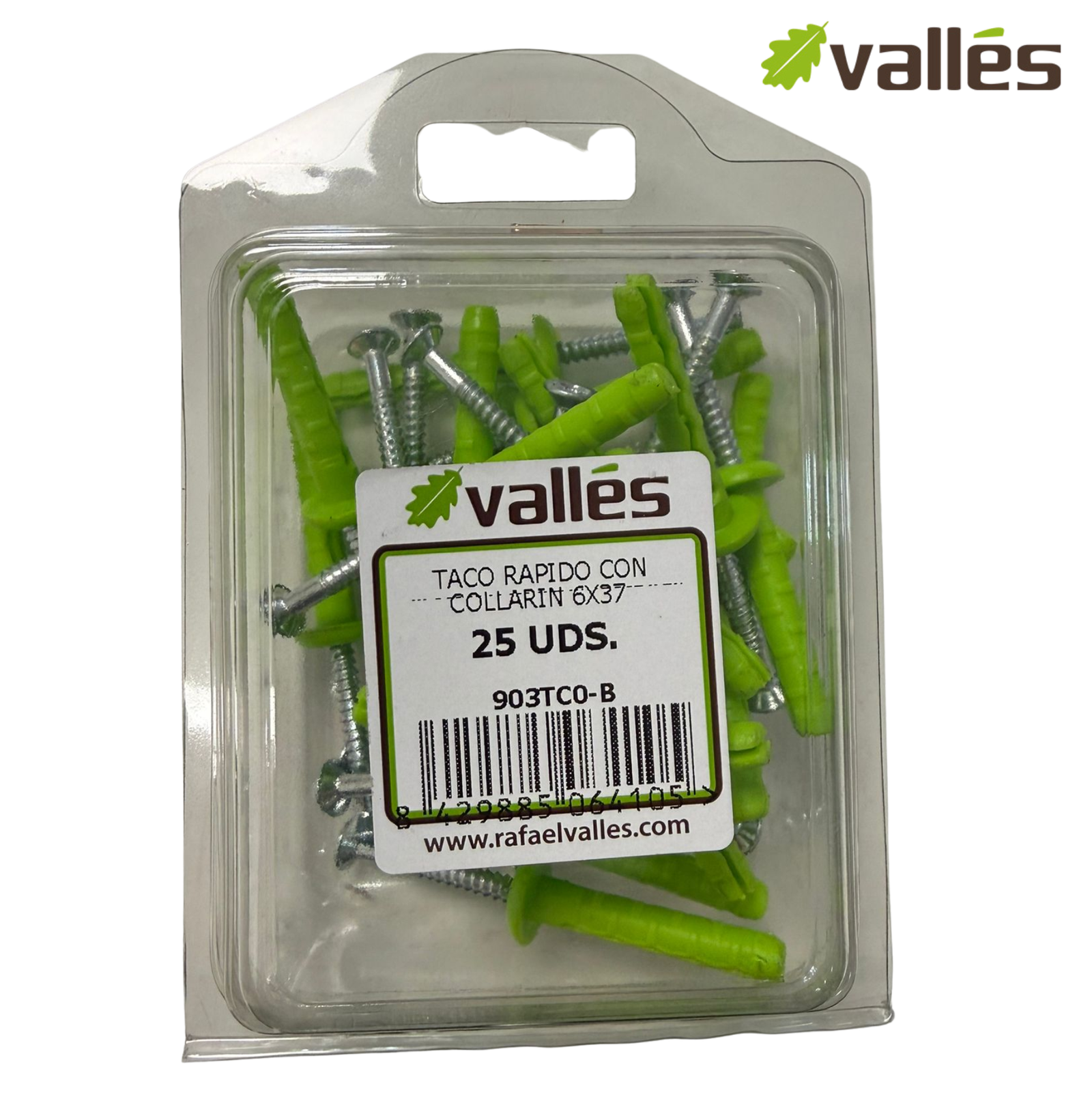 Taco rápido con collarín 6 x 37 mm (25ud) - Imagen 2