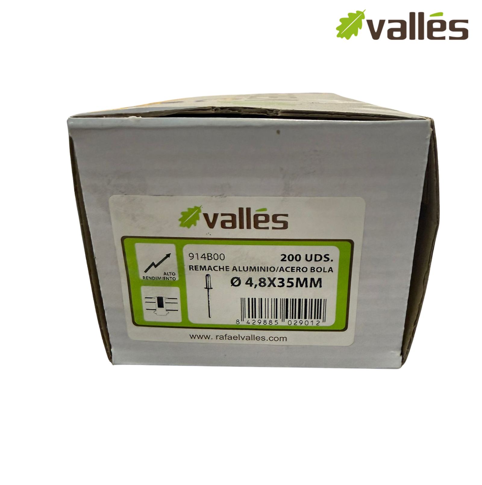 Remache Alu/Acero bola diam 4.8X35 (200ud) - Imagen 2