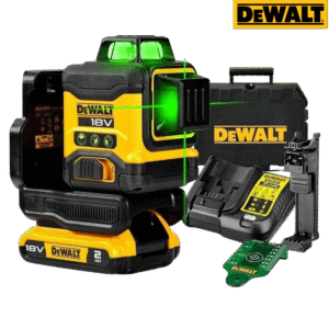 Nivel láser verde de 3 líneas 360 + cargador + batería 2ah