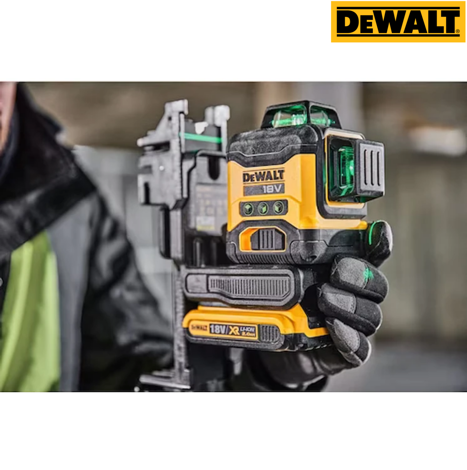 Nivel láser verde de 3 líneas 360 + cargador + batería 2ah - Imagen 7